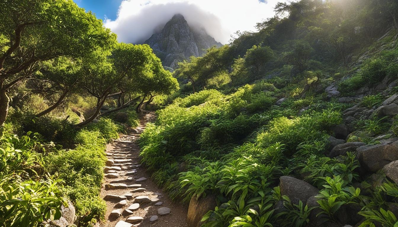 Sendero de la montaña blanca en Tenerife